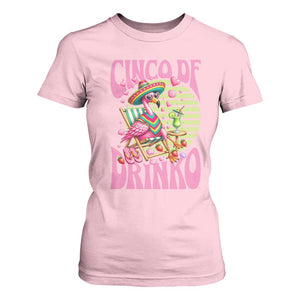 Cinco De Drinko Margarita T Shirt For Women Funny Flamingo Fiesta TS14 Light Pink Print Your Wear