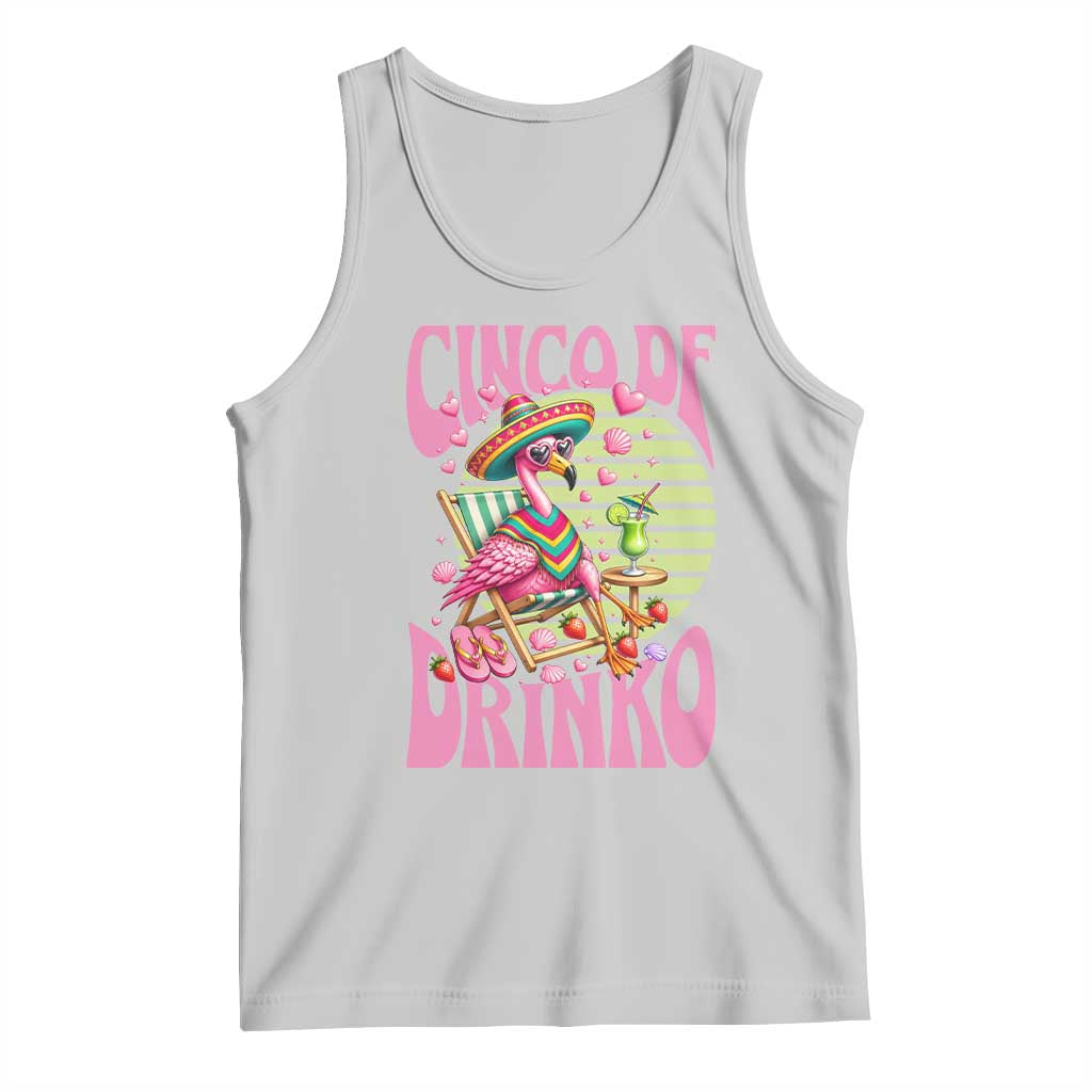 Cinco De Drinko Margarita Tank Top Funny Flamingo Fiesta TS14 Ash Print Your Wear