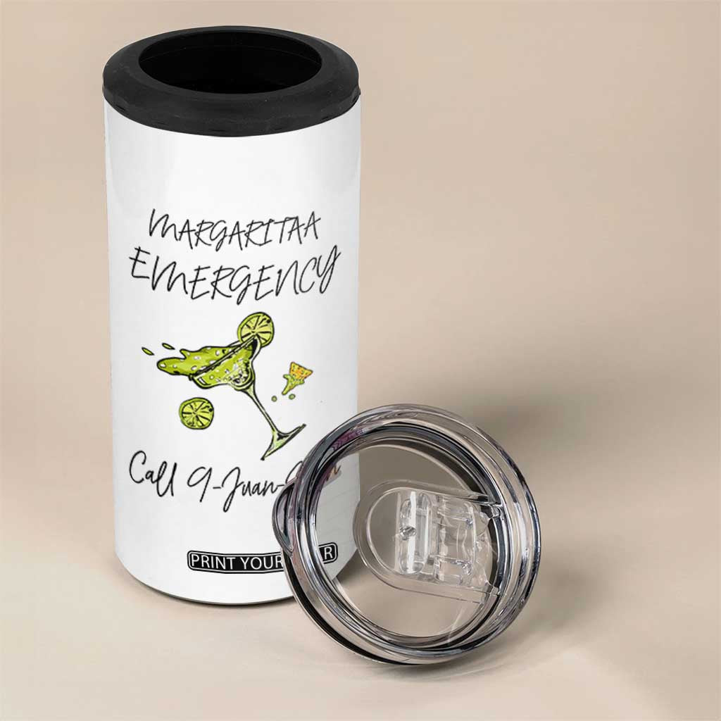 Margarita Emergency Mexican Fiesta 4 in 1 Can Cooler Tumbler Funny Cinco de Mayo TS14 Print Your Wear
