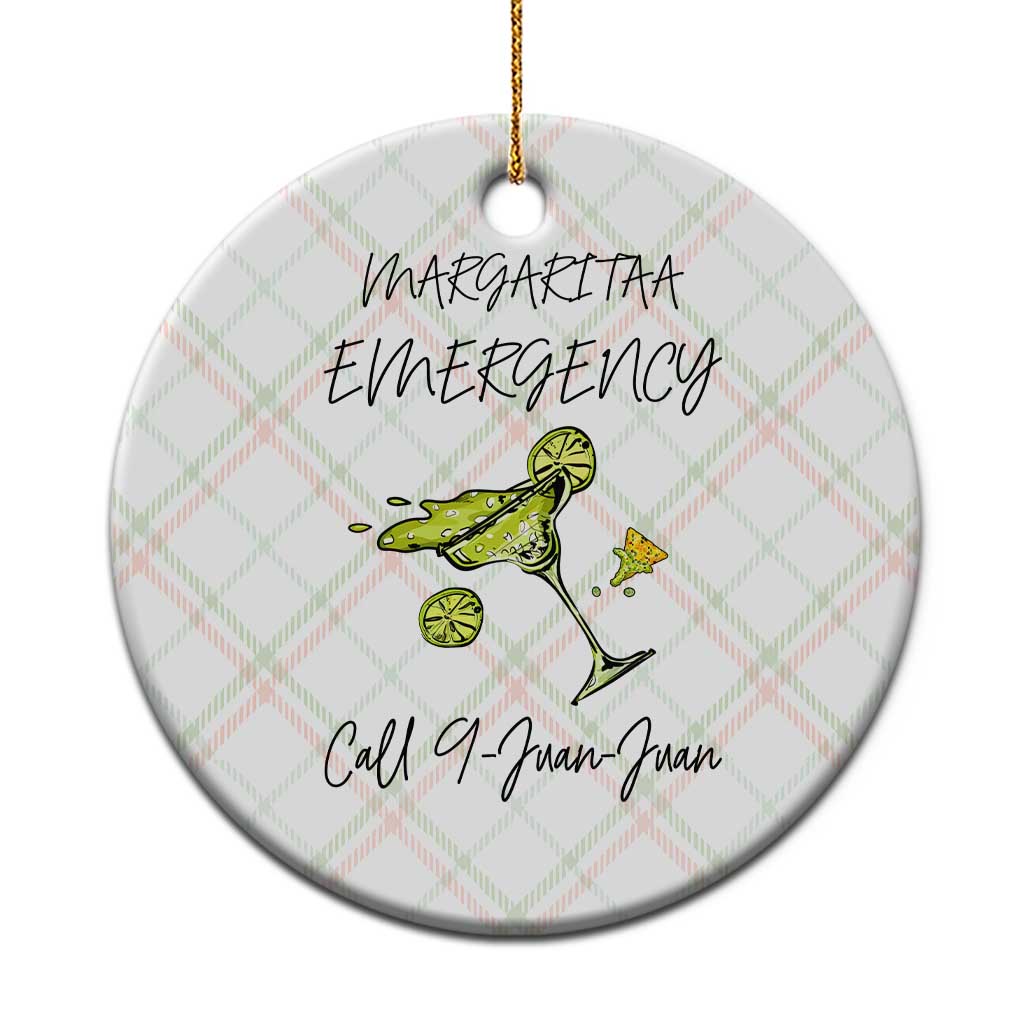 Margarita Emergency Mexican Fiesta Ceramic Ornament Funny Cinco de Mayo TS14 1pc Christmas Plaid Print Your Wear