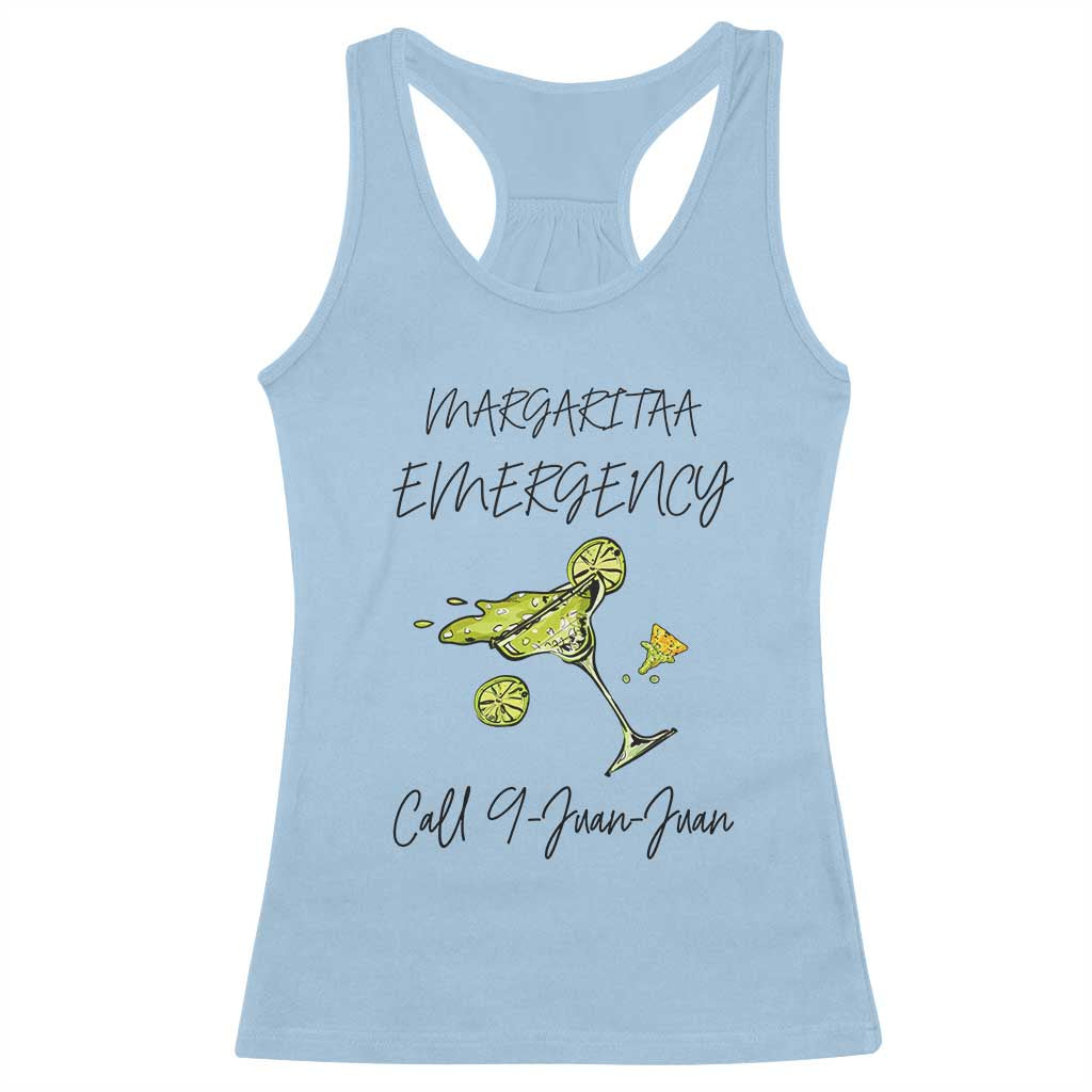 Margarita Emergency Mexican Fiesta Racerback Tank Top Funny Cinco de Mayo TS14 Light Blue Print Your Wear