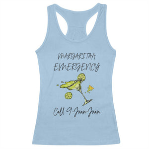 Margarita Emergency Mexican Fiesta Racerback Tank Top Funny Cinco de Mayo TS14 Light Blue Print Your Wear