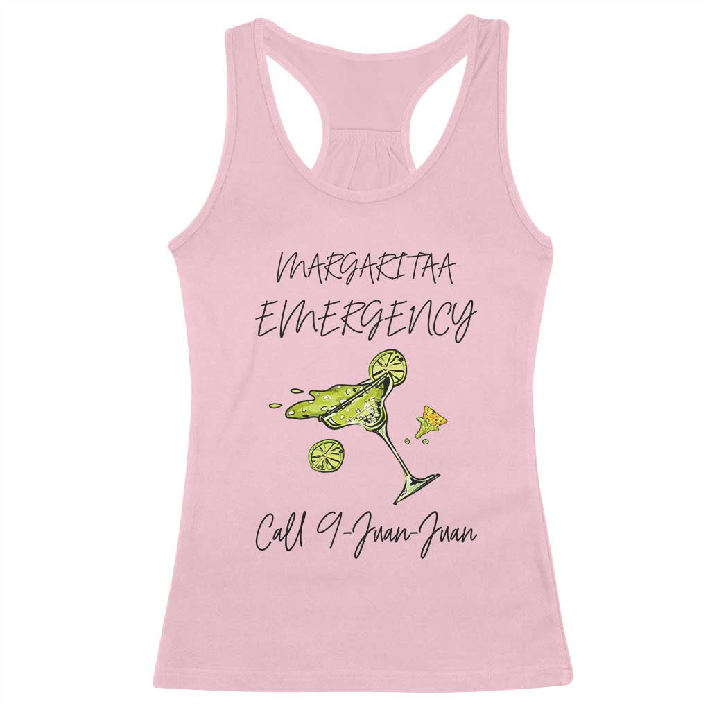 Margarita Emergency Mexican Fiesta Racerback Tank Top Funny Cinco de Mayo TS14 Light Pink Print Your Wear