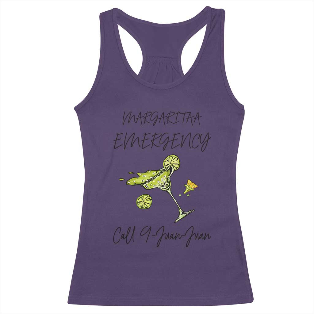 Margarita Emergency Mexican Fiesta Racerback Tank Top Funny Cinco de Mayo TS14 Purple Print Your Wear