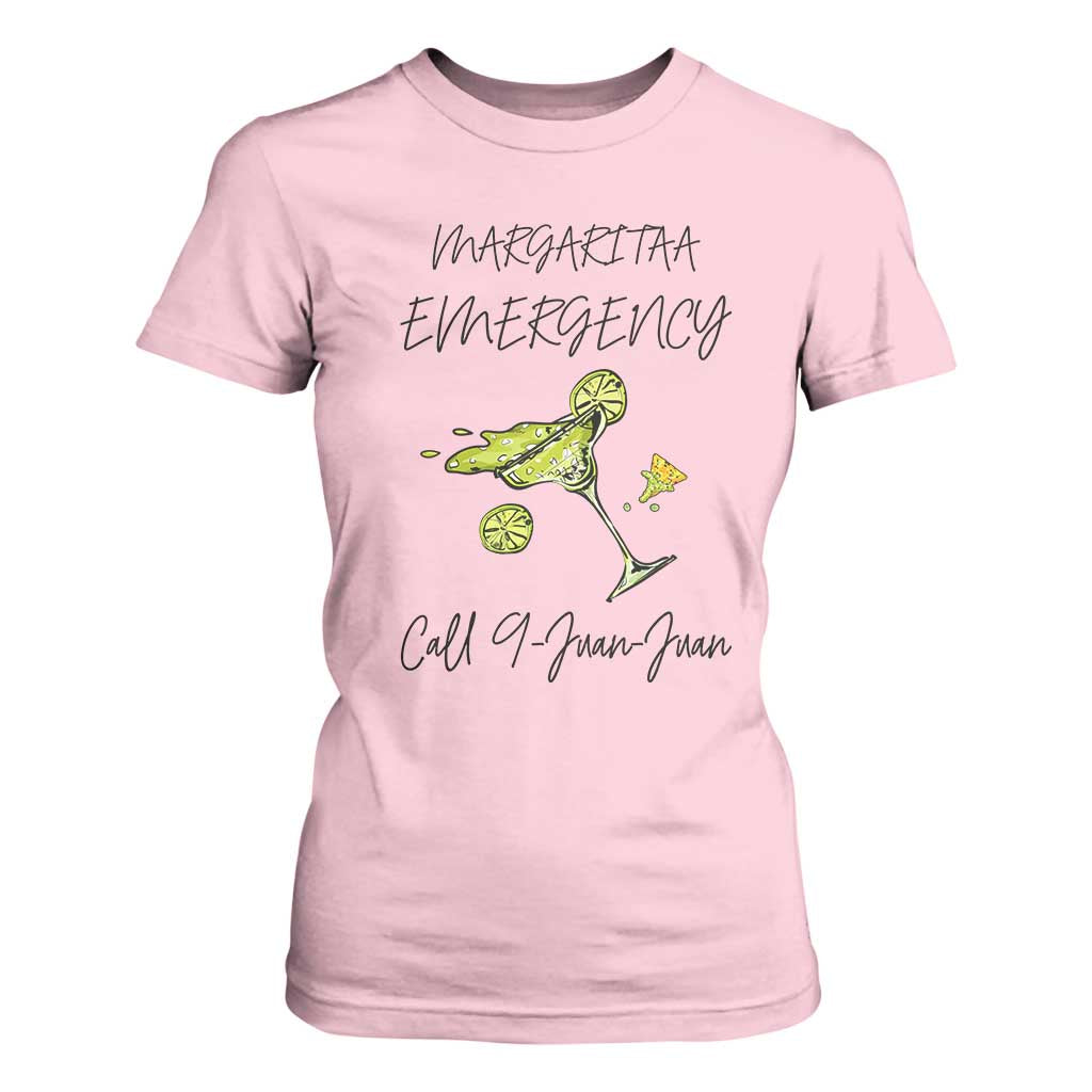 Margarita Emergency Mexican Fiesta T Shirt For Women Funny Cinco de Mayo TS14 Light Pink Print Your Wear