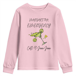 Margarita Emergency Mexican Fiesta Youth Sweatshirt Funny Cinco de Mayo TS14 Light Pink Print Your Wear