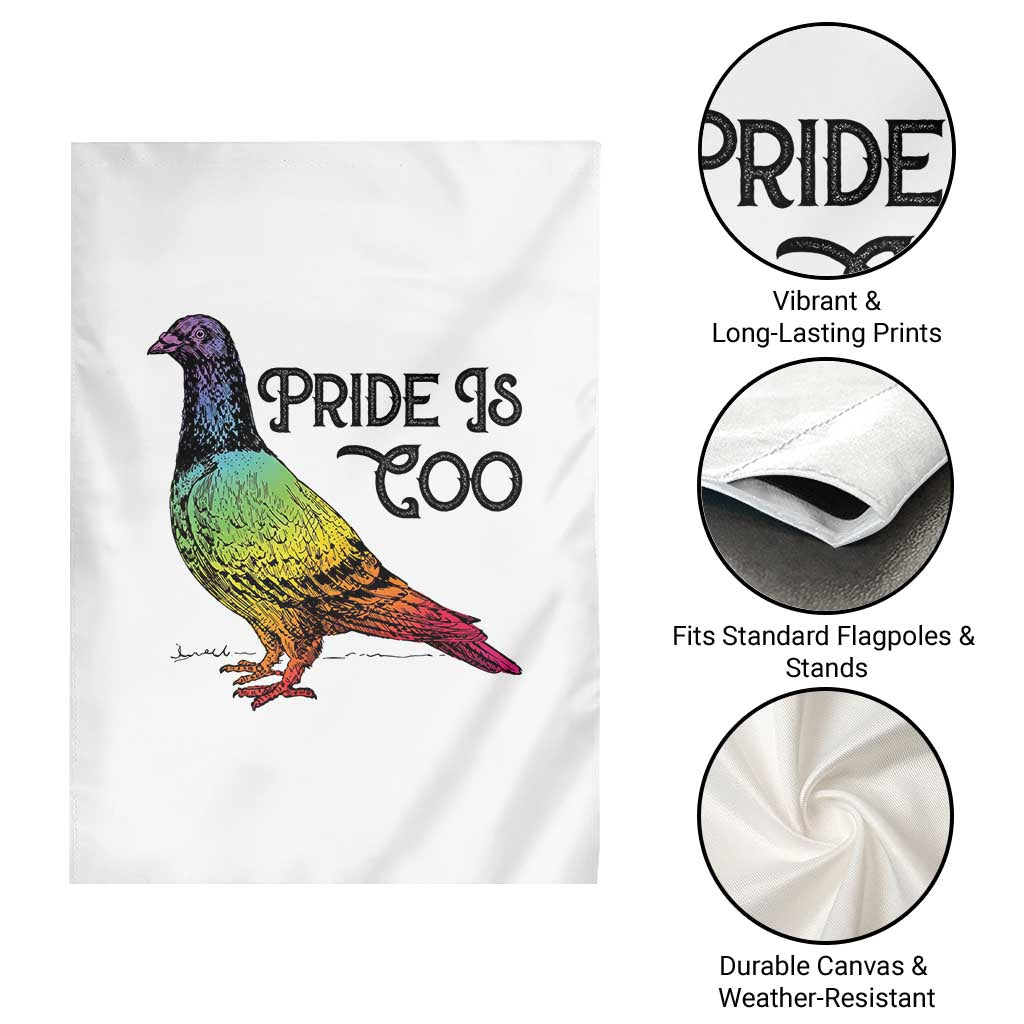 Pride Is Coo Pigeon Garden Flag Funny LGBTQ Pride Month