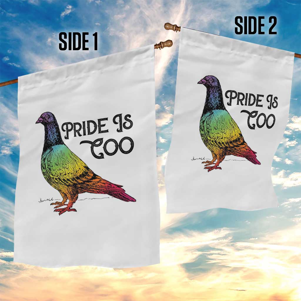 Pride Is Coo Pigeon Garden Flag Funny LGBTQ Pride Month