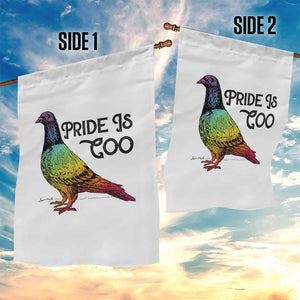 Pride Is Coo Pigeon Garden Flag Funny LGBTQ Pride Month