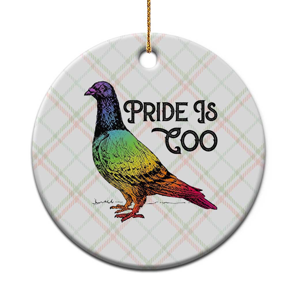 Pride Is Coo Pigeon Ceramic Ornament Funny LGBTQ Pride Month TS14 1pc Christmas Plaid Print Your Wear
