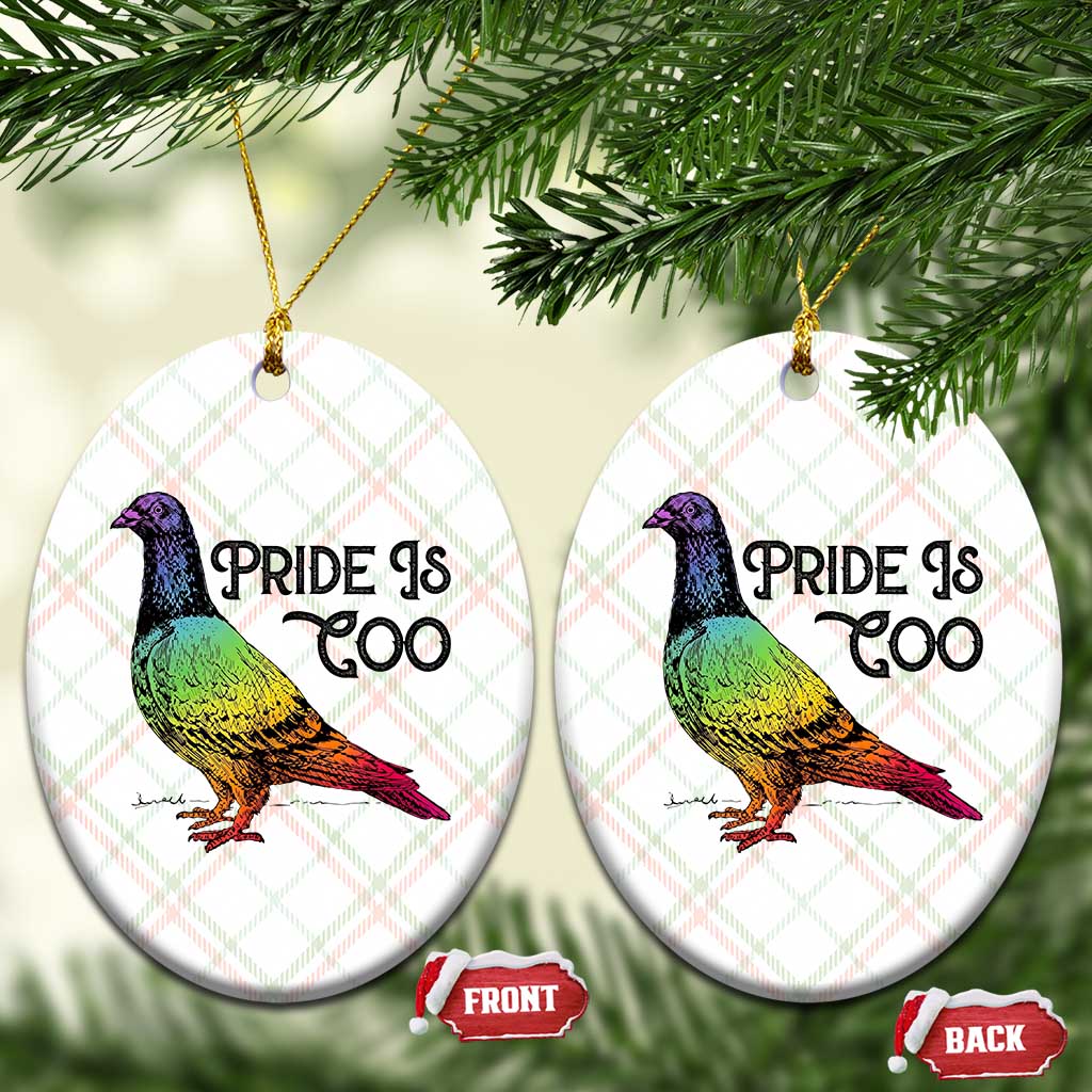 Pride Is Coo Pigeon Ceramic Ornament Funny LGBTQ Pride Month TS14 Print Your Wear