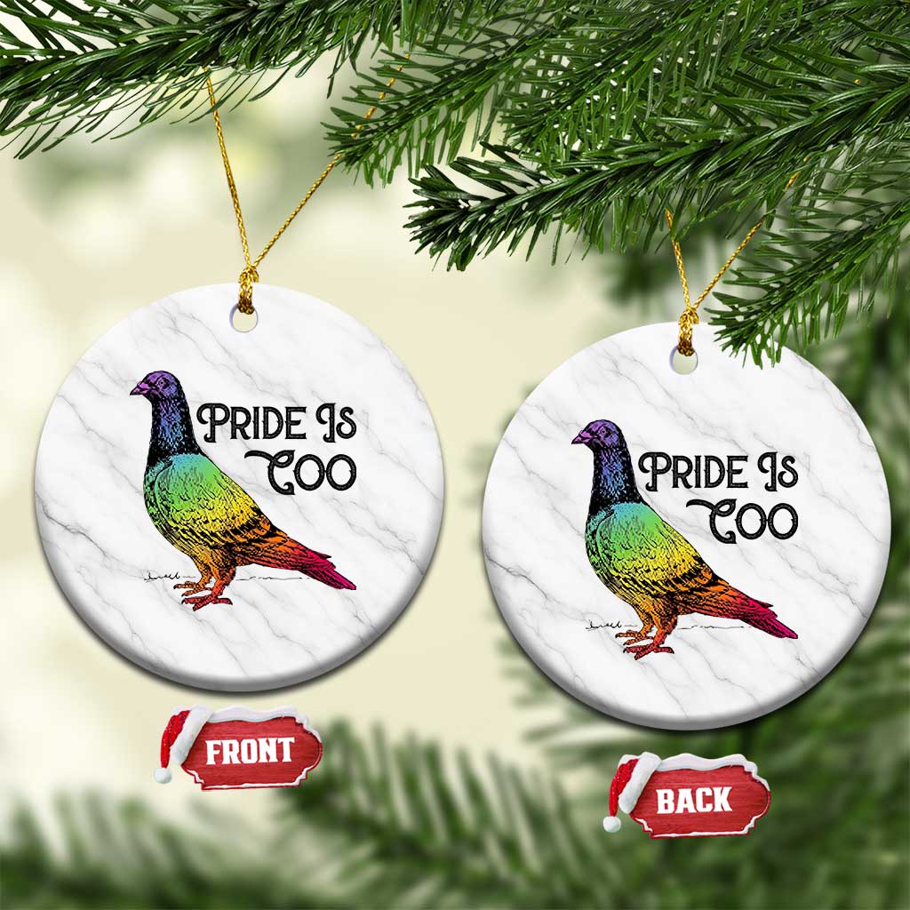 Pride Is Coo Pigeon Ceramic Ornament Funny LGBTQ Pride Month TS14 1pc White Marble Print Your Wear
