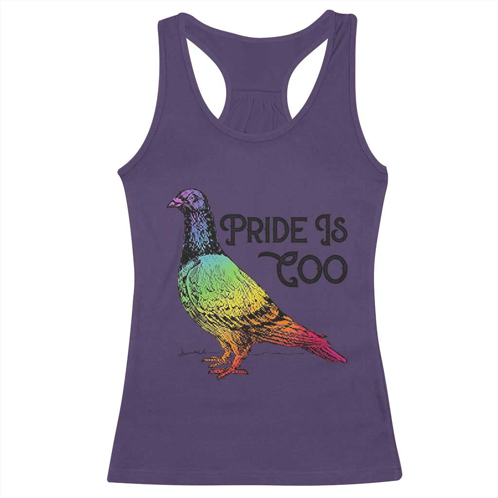 Pride Is Coo Pigeon Racerback Tank Top Funny LGBTQ Pride Month TS14 Purple Print Your Wear