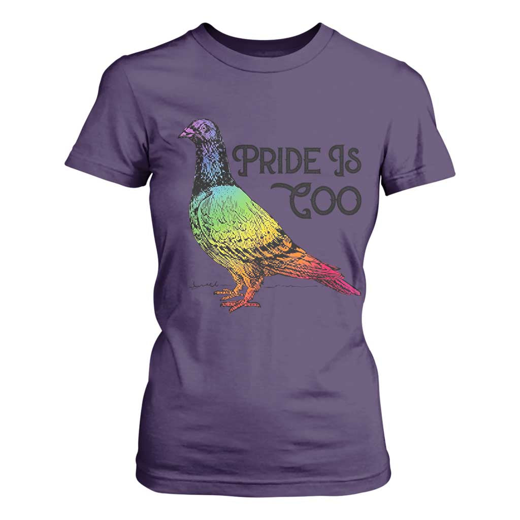 Pride Is Coo Pigeon T Shirt For Women Funny LGBTQ Pride Month TS14 Purple Print Your Wear