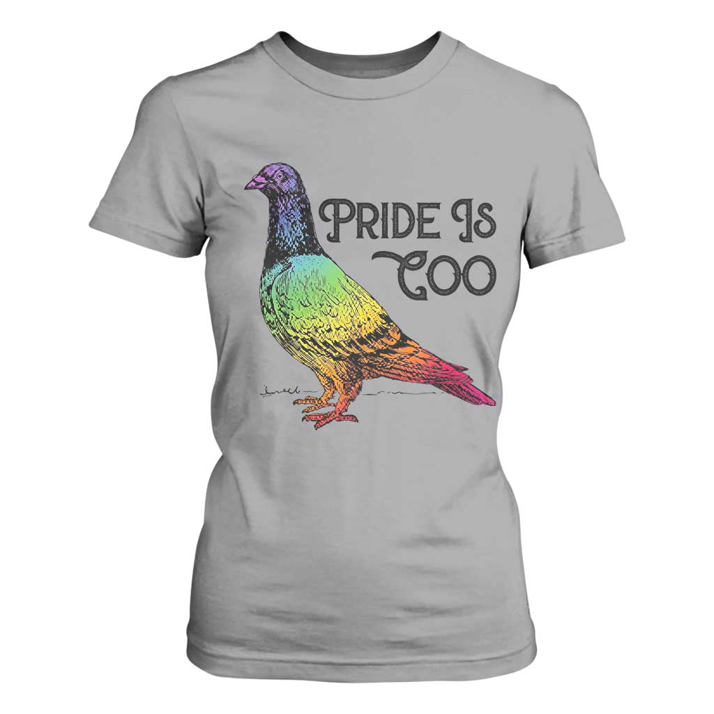 Pride Is Coo Pigeon T Shirt For Women Funny LGBTQ Pride Month TS14 Sport Gray Print Your Wear