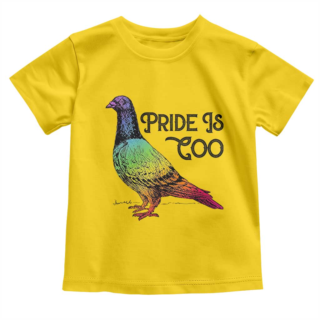 Pride Is Coo Pigeon Toddler T Shirt Funny LGBTQ Pride Month TS14 Daisy Print Your Wear
