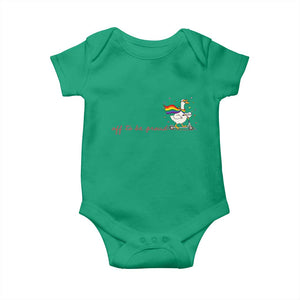 Silly Goose LGBTQ Pride Baby Onesie Off To Be Proud