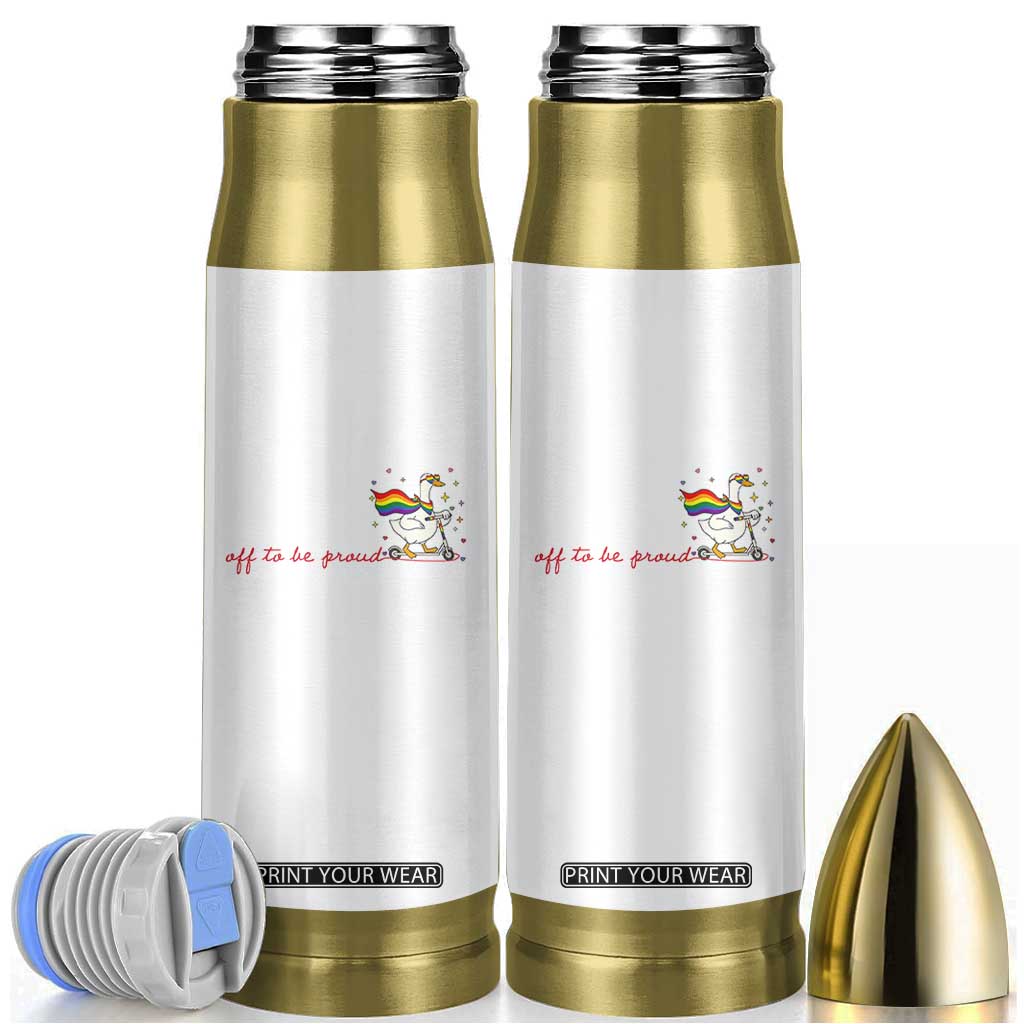 Silly Goose LGBTQ Pride Bullet Tumbler Off To Be Proud TS14 White Print Your Wear