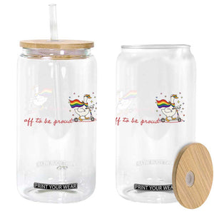 Silly Goose LGBTQ Pride Glass Can Off To Be Proud