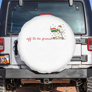 Silly Goose LGBTQ Pride Spare Tire Cover Off To Be Proud
