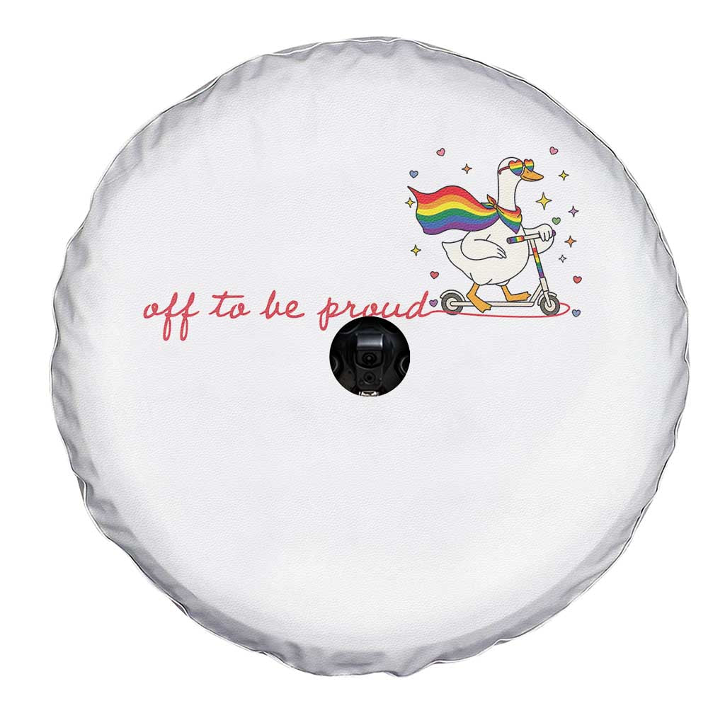 Silly Goose LGBTQ Pride Spare Tire Cover Off To Be Proud