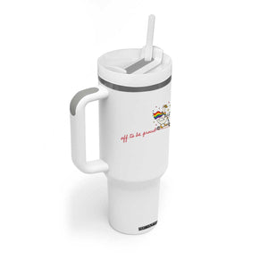 Silly Goose LGBTQ Pride Tumbler With Handle Off To Be Proud