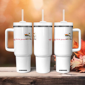 Silly Goose LGBTQ Pride Tumbler With Handle Off To Be Proud
