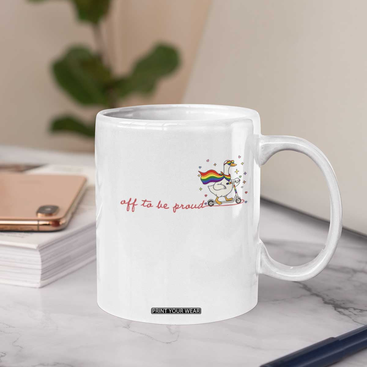 Silly Goose LGBTQ Pride Coffee Mug Off To Be Proud
