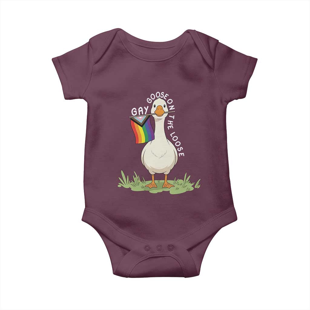 Silly Goose LGBTQ Rainbow Baby Onesie Funny Gay Pride Month