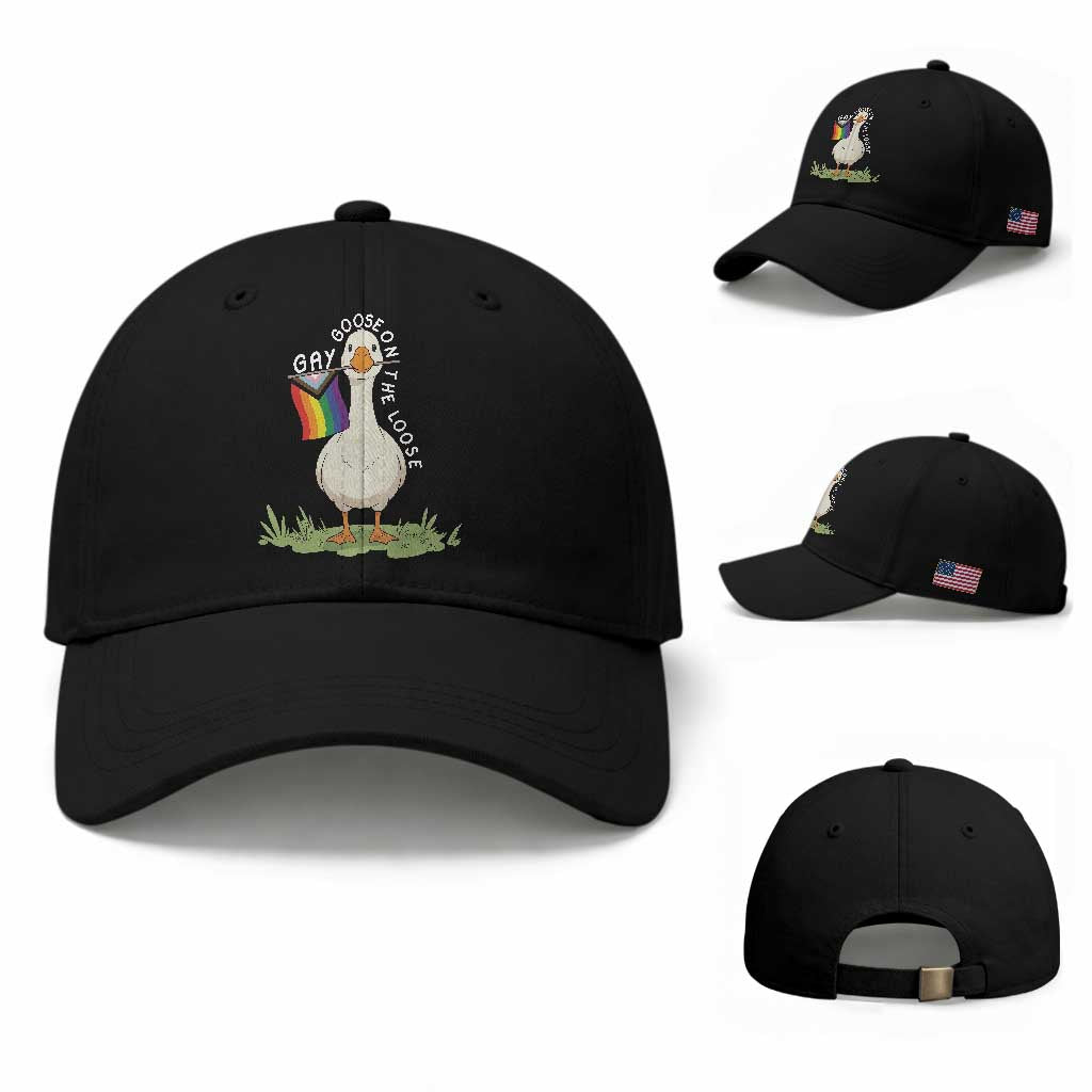 Silly Goose LGBTQ Rainbow Baseball Cap Funny Gay Pride Month