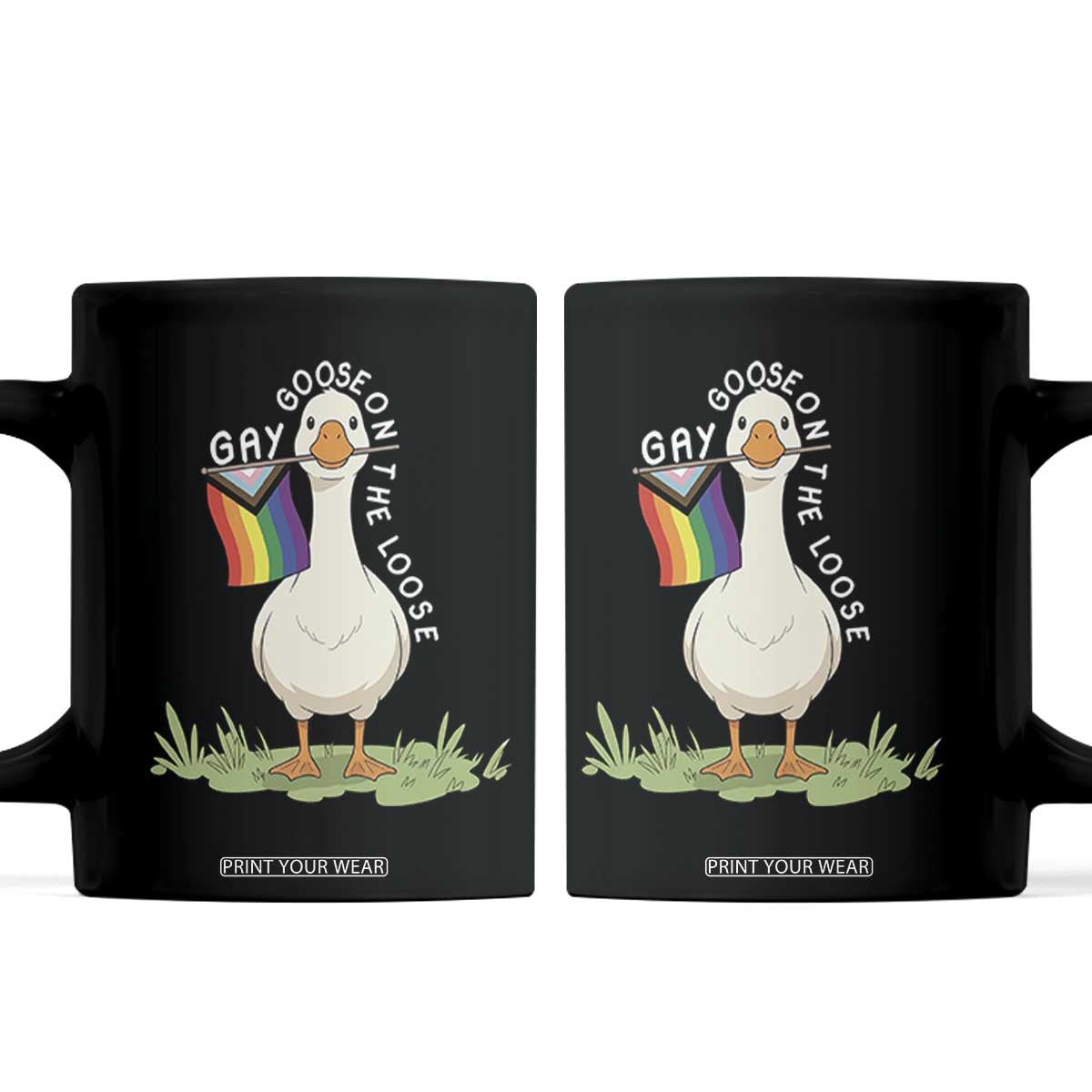 Silly Goose LGBTQ Rainbow Coffee Mug Funny Gay Pride Month