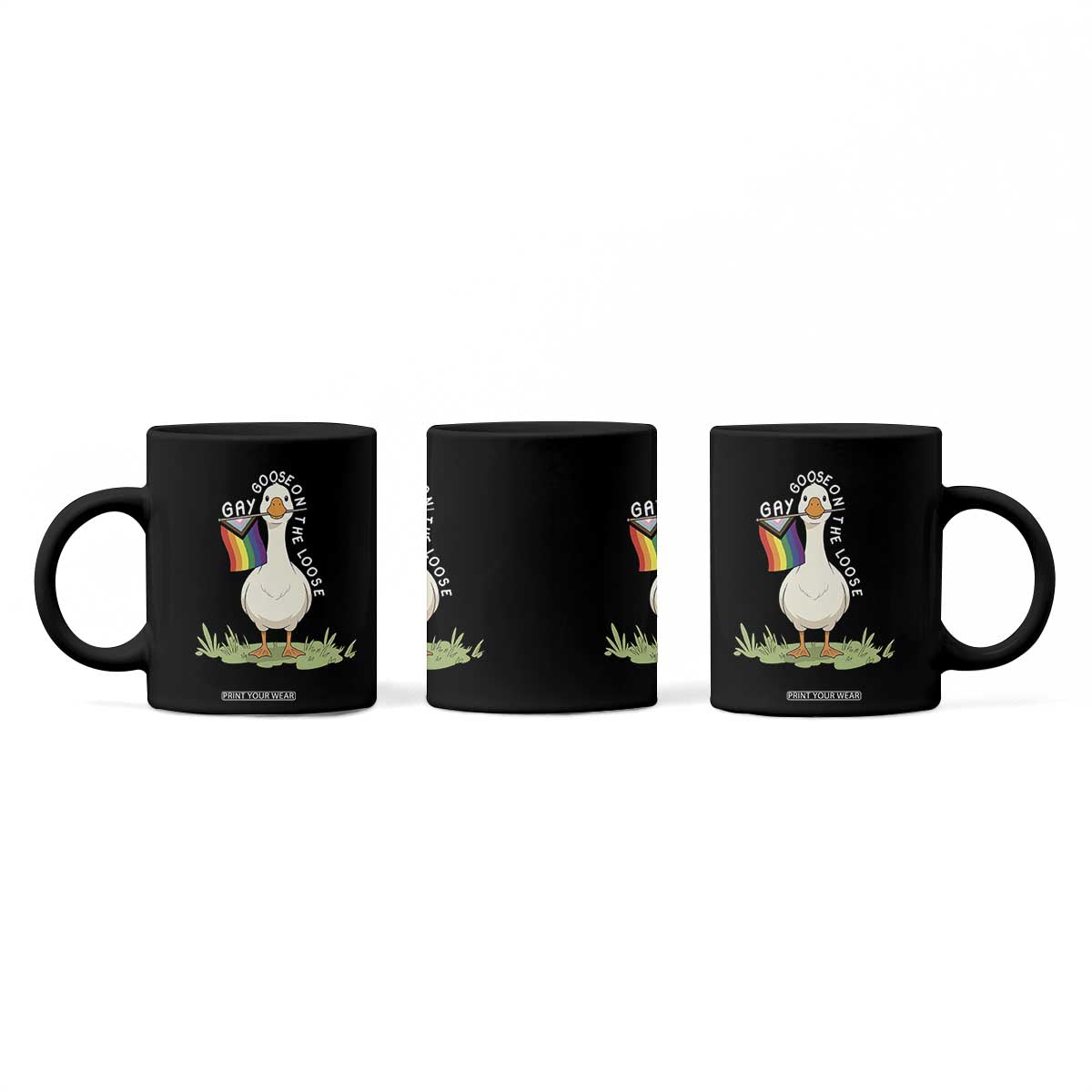 Silly Goose LGBTQ Rainbow Coffee Mug Funny Gay Pride Month