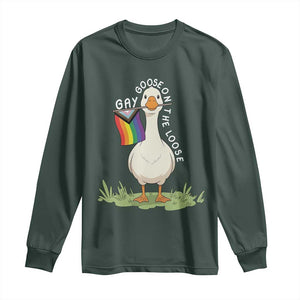 Silly Goose LGBTQ Rainbow Long Sleeve Shirt Funny Gay Pride Month