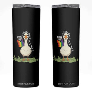 Silly Goose LGBTQ Rainbow Skinny Tumbler Funny Gay Pride Month