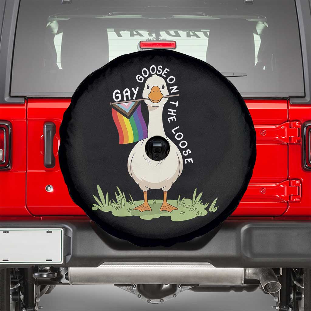Silly Goose LGBTQ Rainbow Spare Tire Cover Funny Gay Pride Month