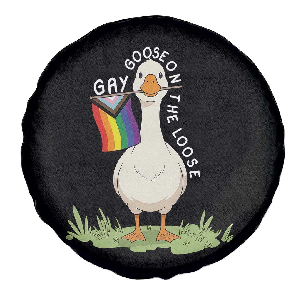 Silly Goose LGBTQ Rainbow Spare Tire Cover Funny Gay Pride Month