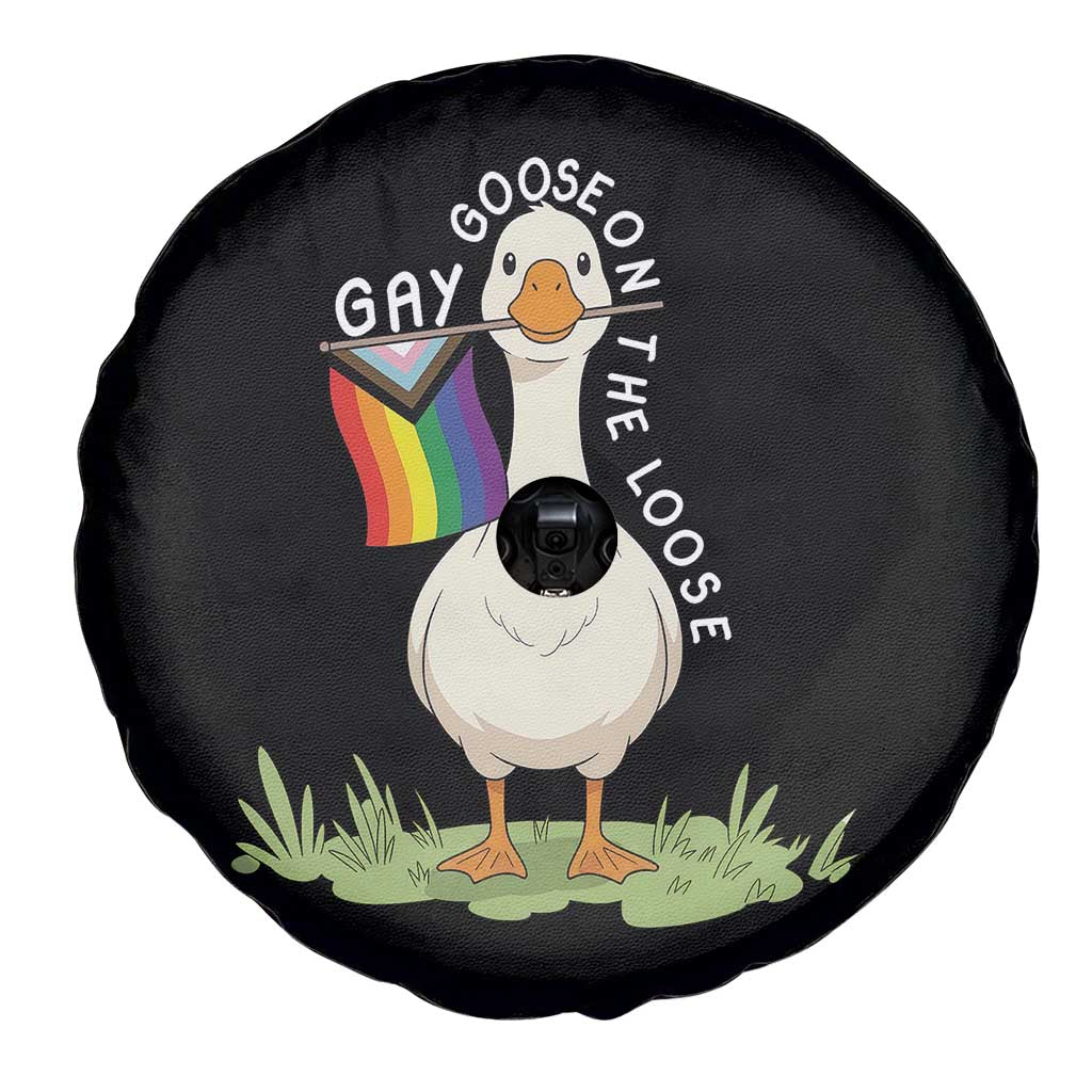 Silly Goose LGBTQ Rainbow Spare Tire Cover Funny Gay Pride Month