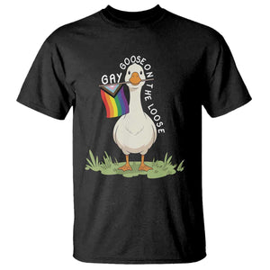 Silly Goose LGBTQ Rainbow T Shirt Funny Gay Pride Month