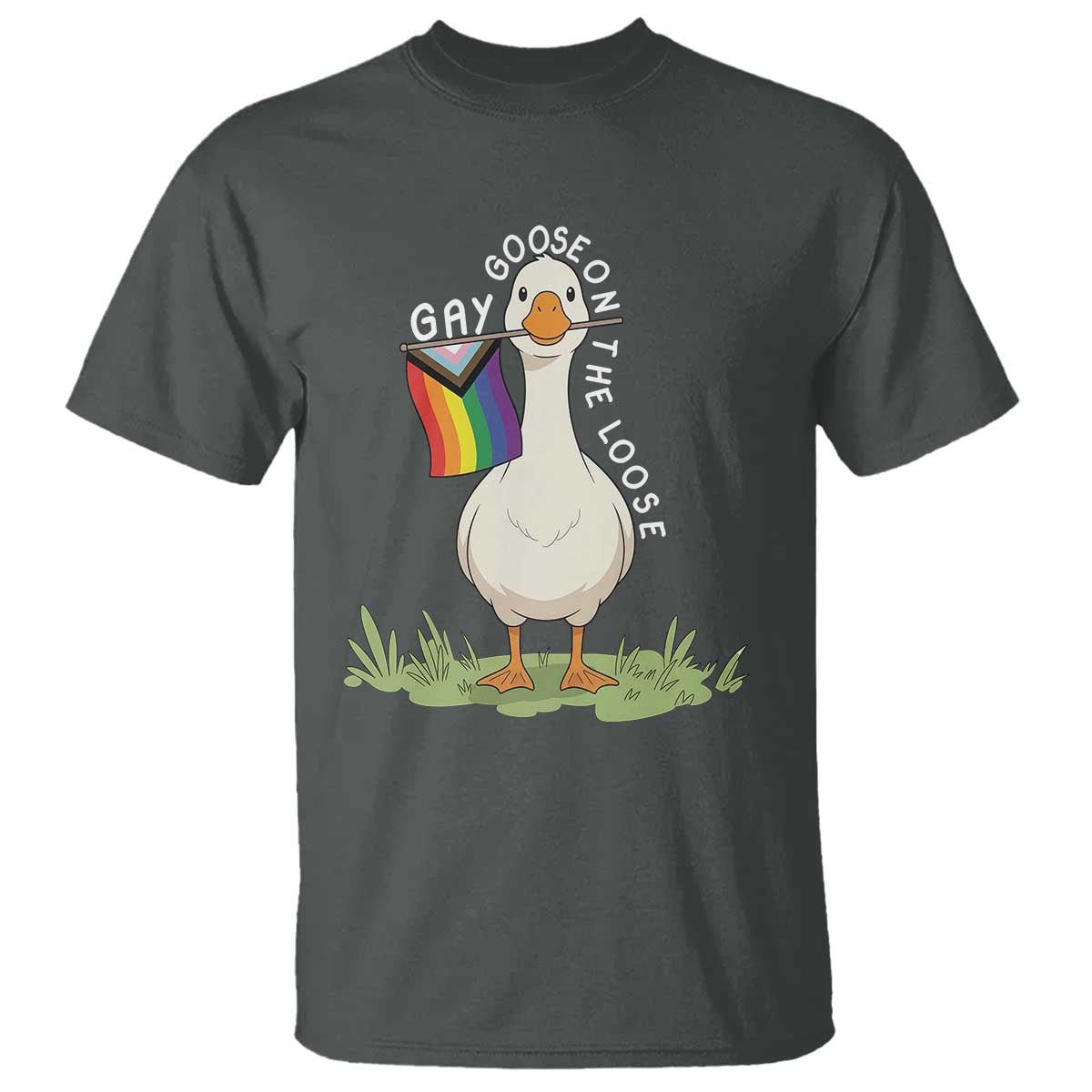 Silly Goose LGBTQ Rainbow T Shirt Funny Gay Pride Month