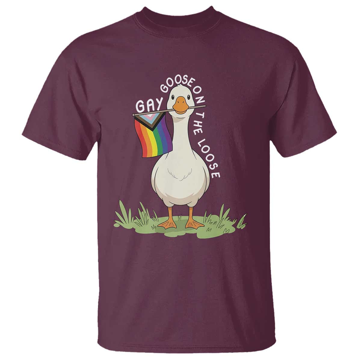 Silly Goose LGBTQ Rainbow T Shirt Funny Gay Pride Month