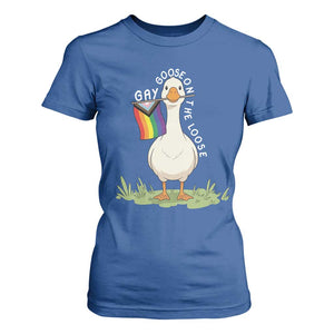 Silly Goose LGBTQ Rainbow T Shirt For Women Funny Gay Pride Month