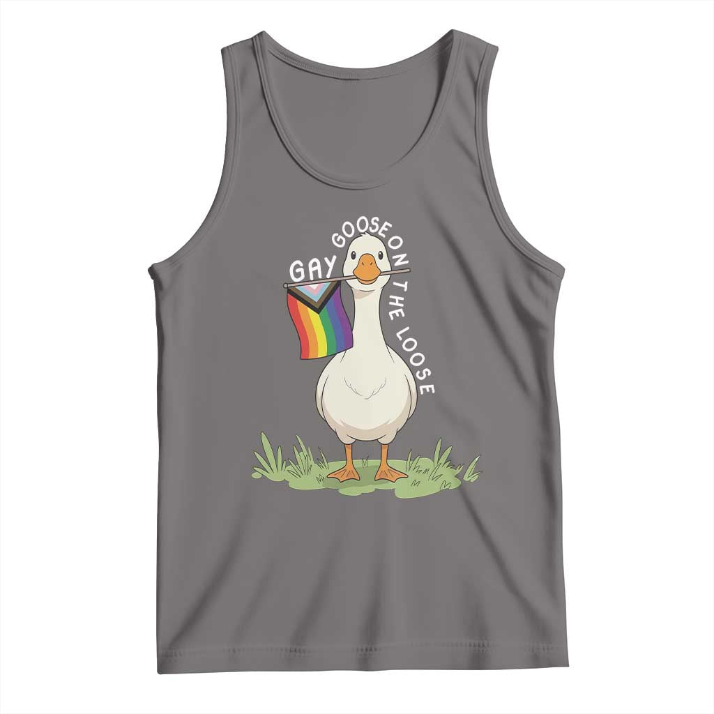 Silly Goose LGBTQ Rainbow Tank Top Funny Gay Pride Month