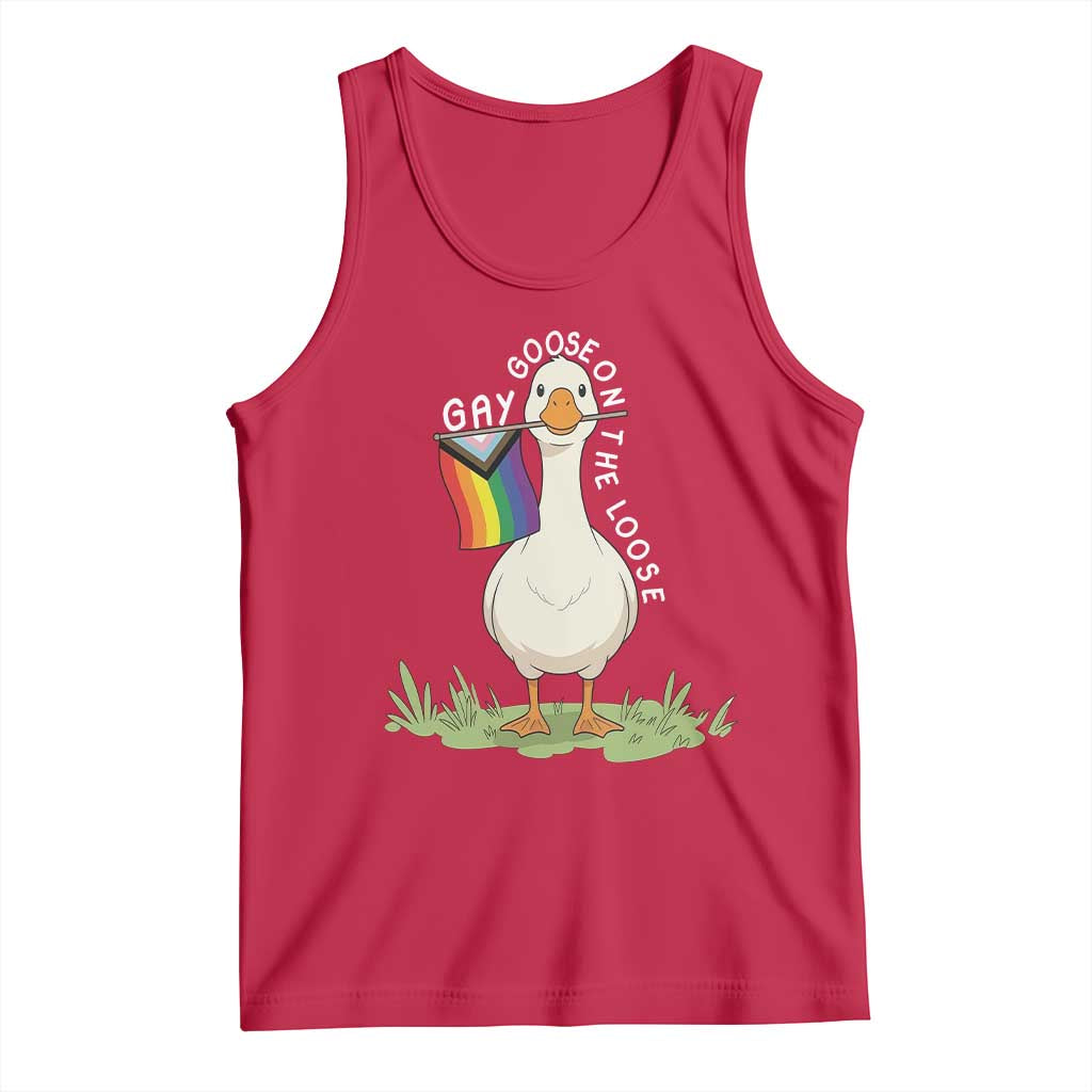Silly Goose LGBTQ Rainbow Tank Top Funny Gay Pride Month