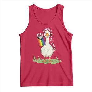 Silly Goose LGBTQ Rainbow Tank Top Funny Gay Pride Month