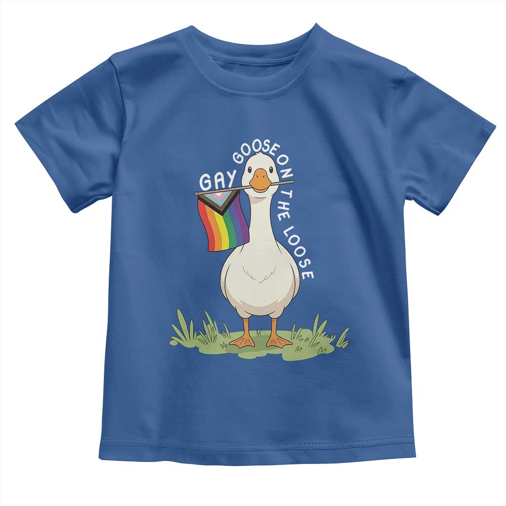 Silly Goose LGBTQ Rainbow Toddler T Shirt Funny Gay Pride Month