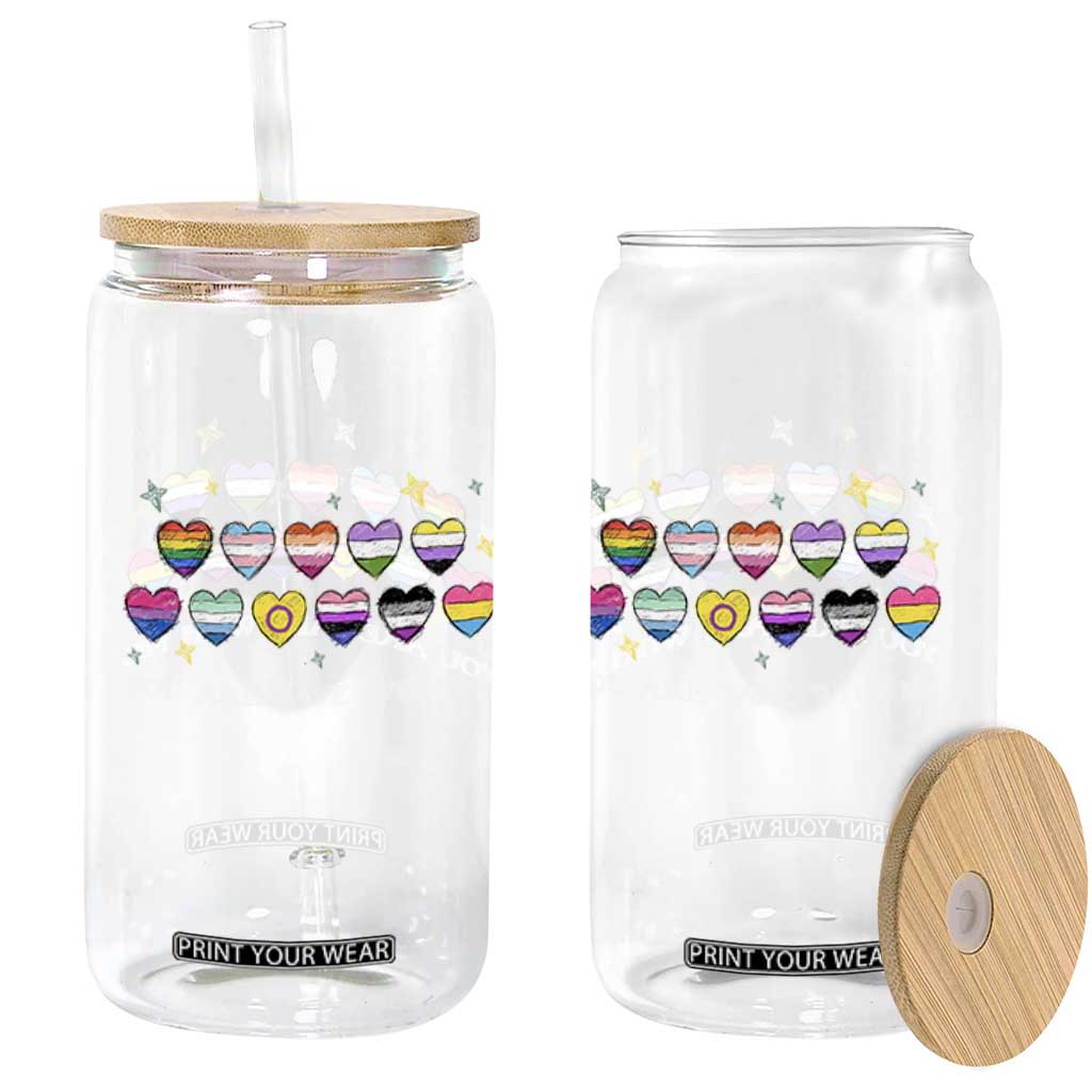 You Are Safe With Me Glass Can LGBTQ Support Rainbow Flags Ally