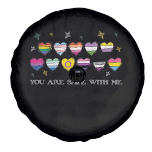 You Are Safe With Me Spare Tire Cover LGBTQ Support Rainbow Flags Ally TS14 Print Your Wear