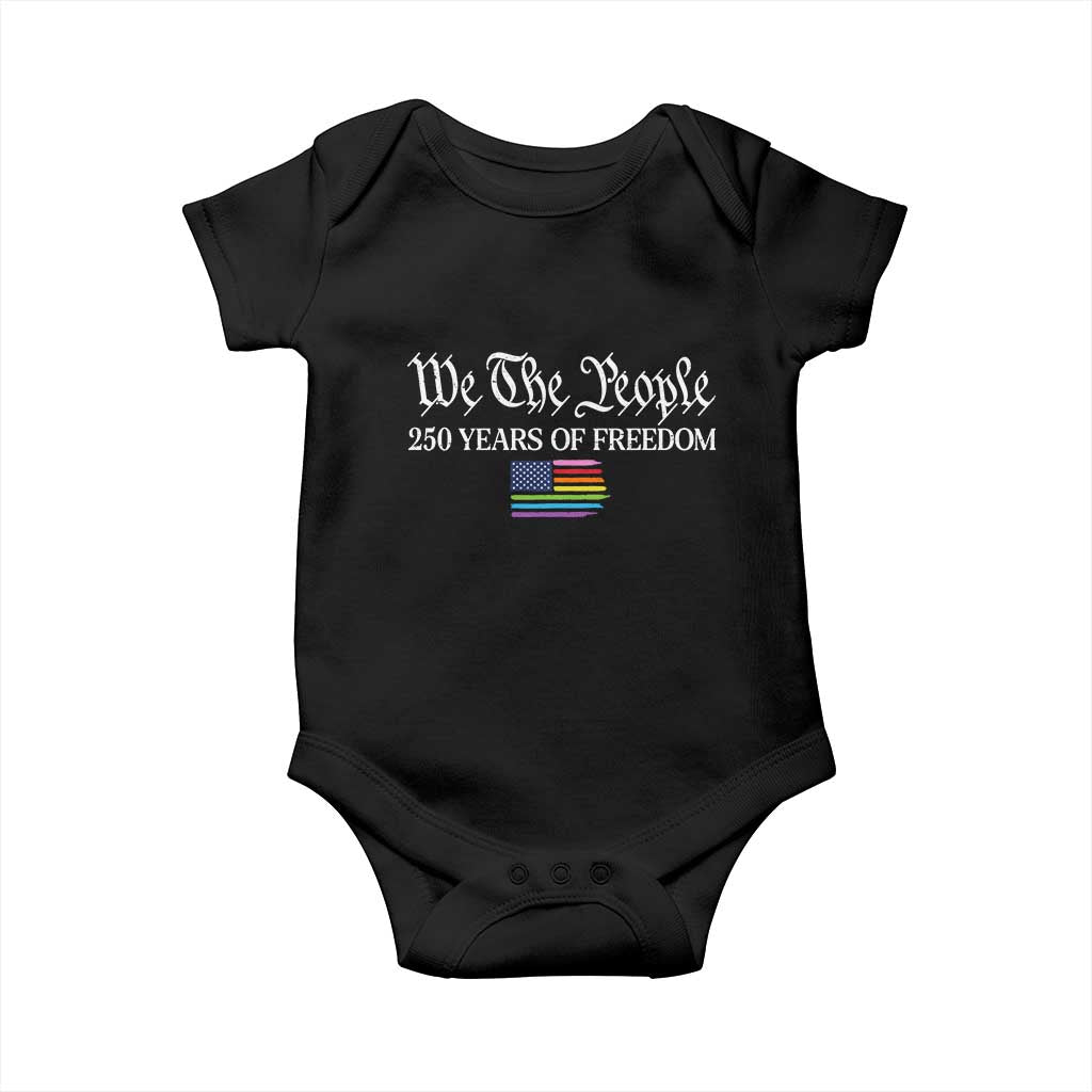 We The People Means Everyone Baby Onesie LGBTQ Gay Pride Rainbow Flags TS14 Black Print Your Wear