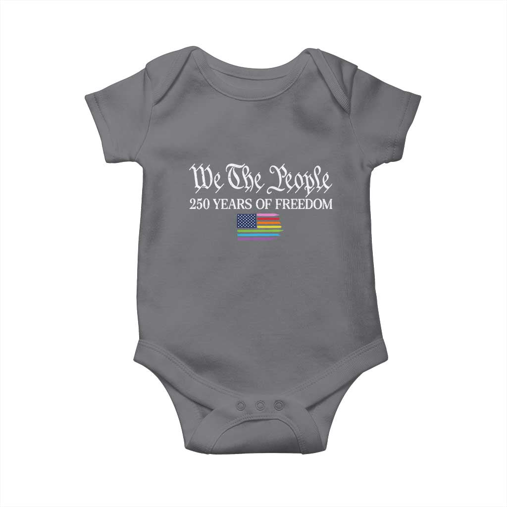 We The People Means Everyone Baby Onesie LGBTQ Gay Pride Rainbow Flags TS14 Charcoal Print Your Wear