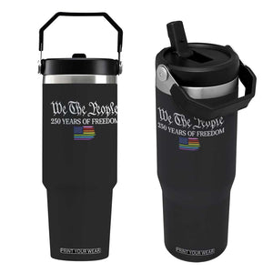 We The People Means Everyone Flip Straw Tumbler LGBTQ Gay Pride Rainbow Flags TS14 One Size: 30 oz Black Print Your Wear